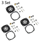 Set of 3 Carburetor Repair Kits for Tecumseh Jiffy Ice Auger 30 & 31 (630978, 630932)