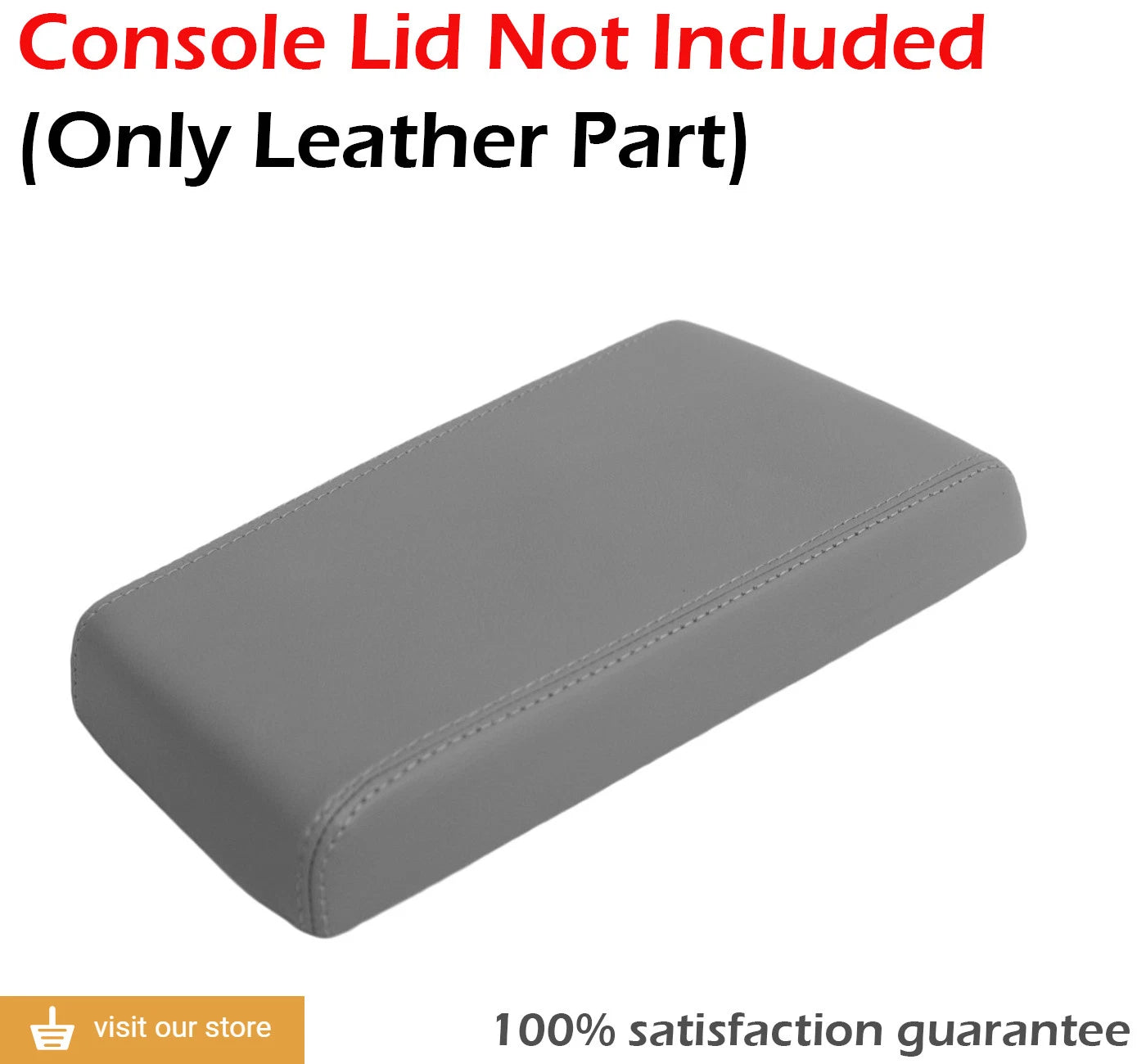 Center Console Armrest Cover for Jeep Liberty (2008–2013) Gray Leather