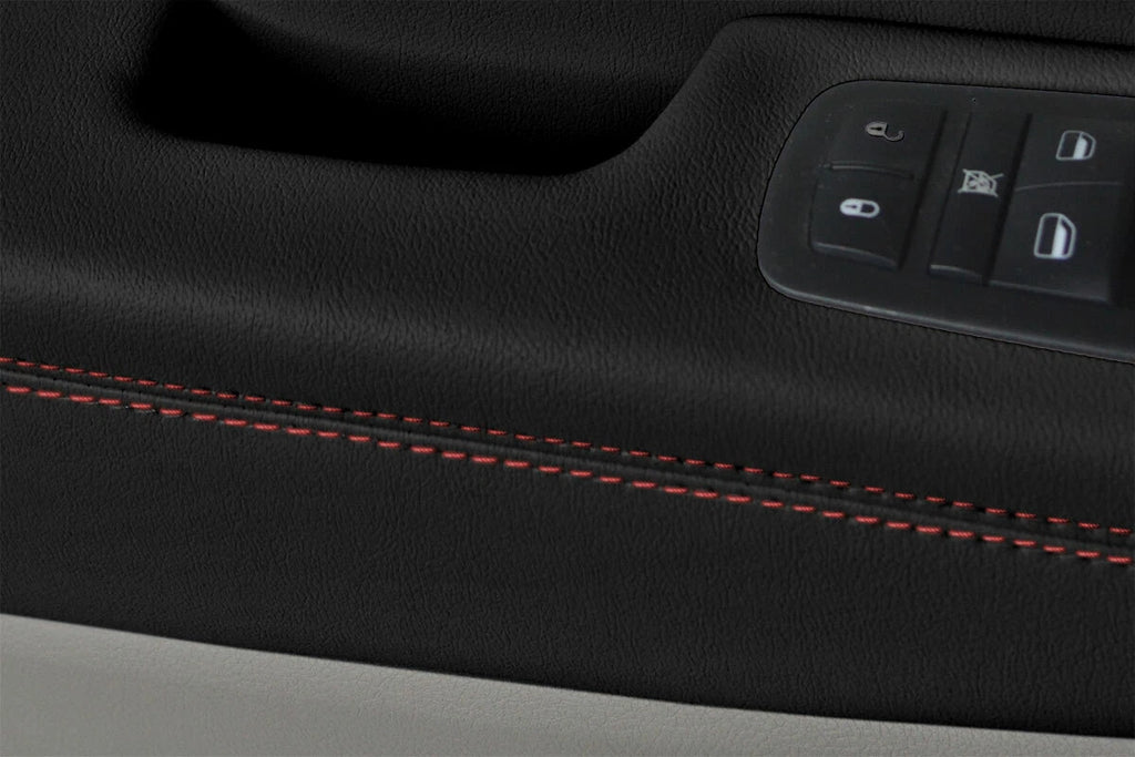 Armrest Door Panel Cover for Jeep Grand Cherokee (2011–2019) Red Stitch