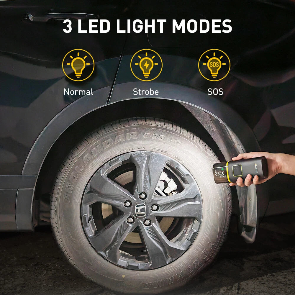 Electric Air Pump Compressor for Car Tires with Digital Pressure Gauge