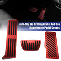3pcs Non-Slip Red Brake Gas Accelerator Pedals for Toyota Camry (2018–2022)