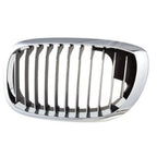 Driver Side Grille Replacement Black Chrome Plastic for Jeep Wrangler (2018–2024)