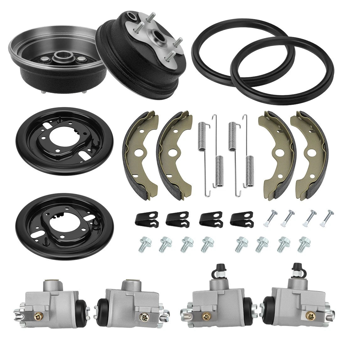 Front Brake Drum Plate & Cylinder Set for Yamaha Big Bear 350 YFM350U (1996–1998)
