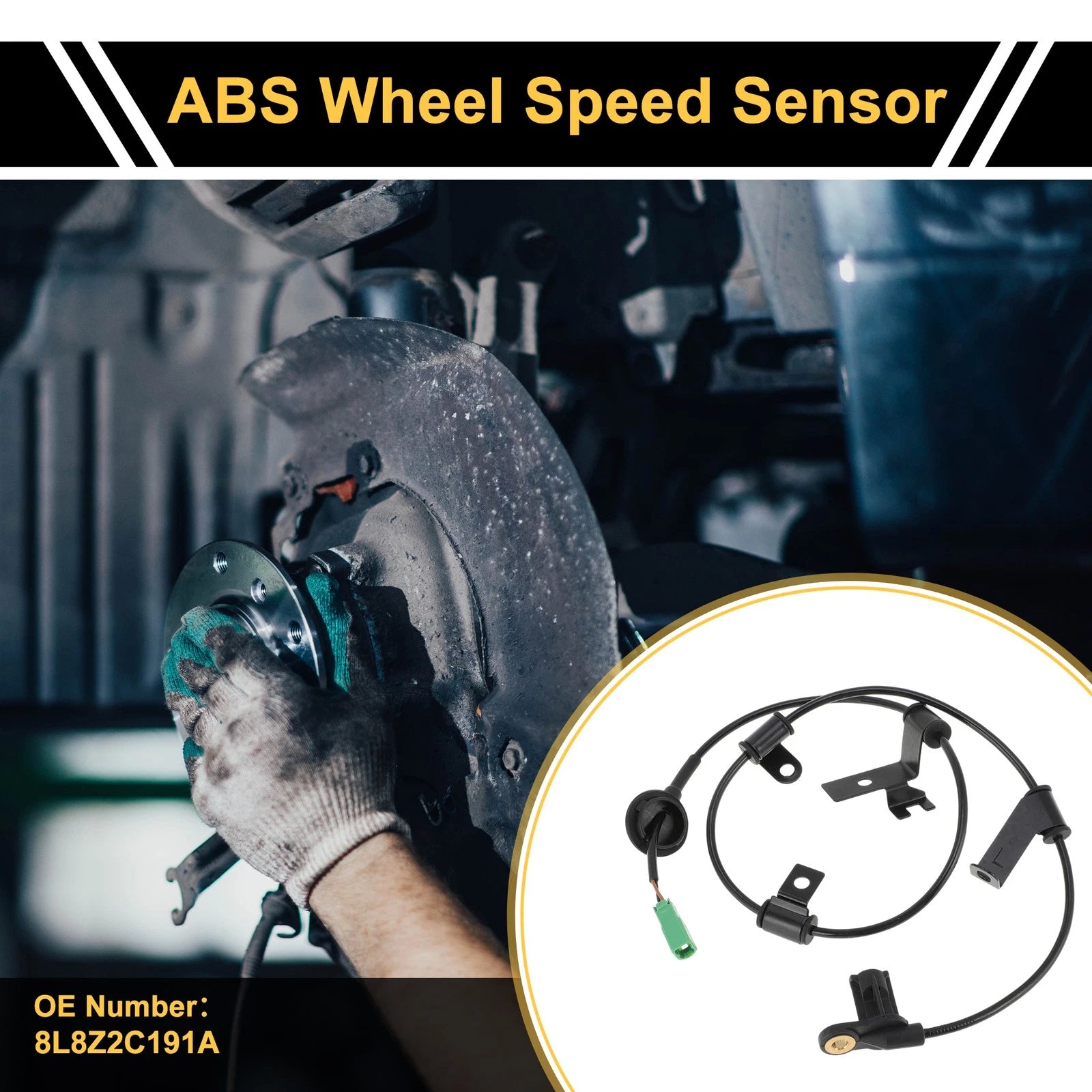 ABS Wheel Speed Sensor No. 8L8Z2C191A for Ford Escape (2005–2008) Rear Left