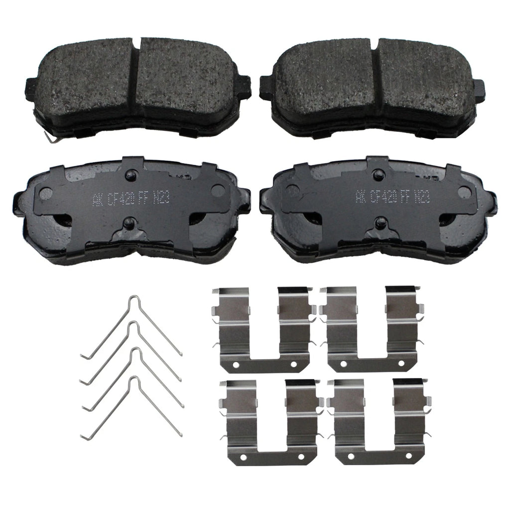 DuraGo Rear Rotors & Akebono ProACT Ceramic Brake Pads Kit for Elantra (2011–2016)