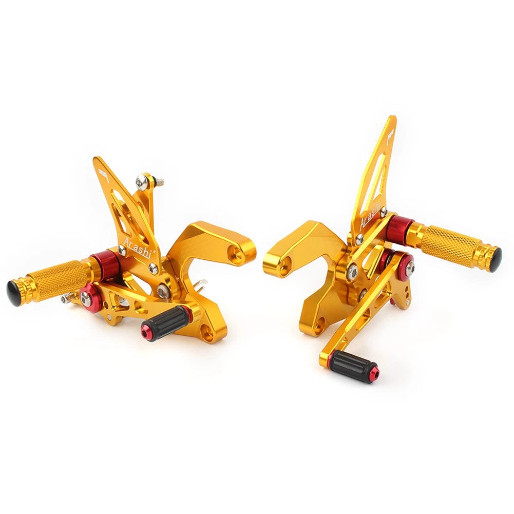 2X Rear Footpegs for Kawasaki Z900 (2021–2023) Gold Aluminum