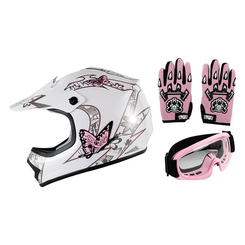 Youth Full Face Helmet for Kids Motorcycle ATV (DOT Approved)