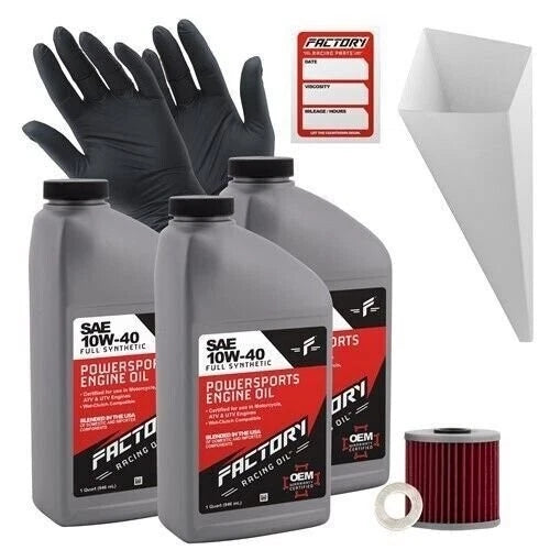 3Qt Oil Change Kit for Kawasaki KL650A/C, KL650B (10W40)