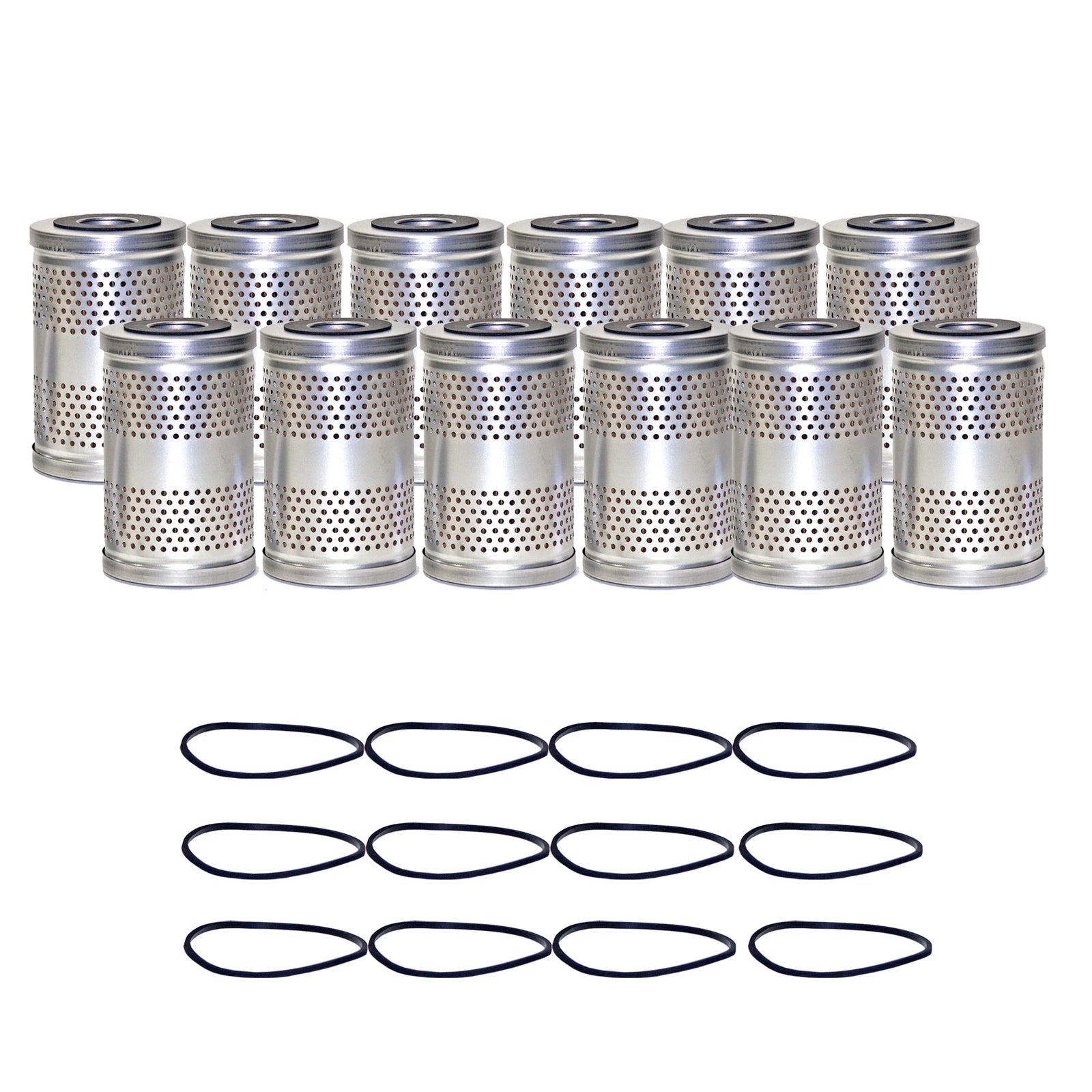 Set of 12 Engine Oil Filters for Chevrolet GMC Studebaker (Iso StdAsp)