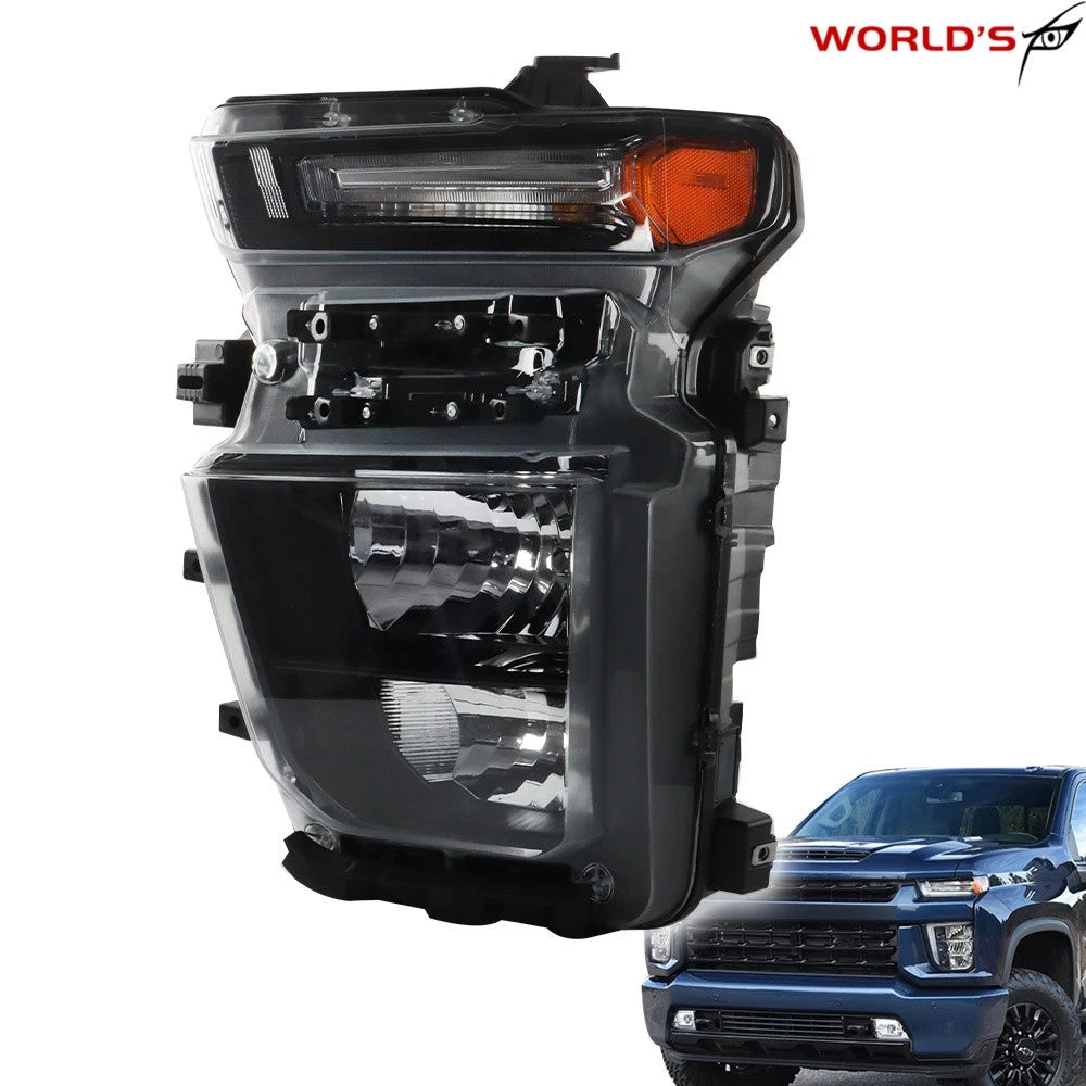 LH Headlight for Chevy Silverado 2500HD 3500HD (2020–2023) Halogen