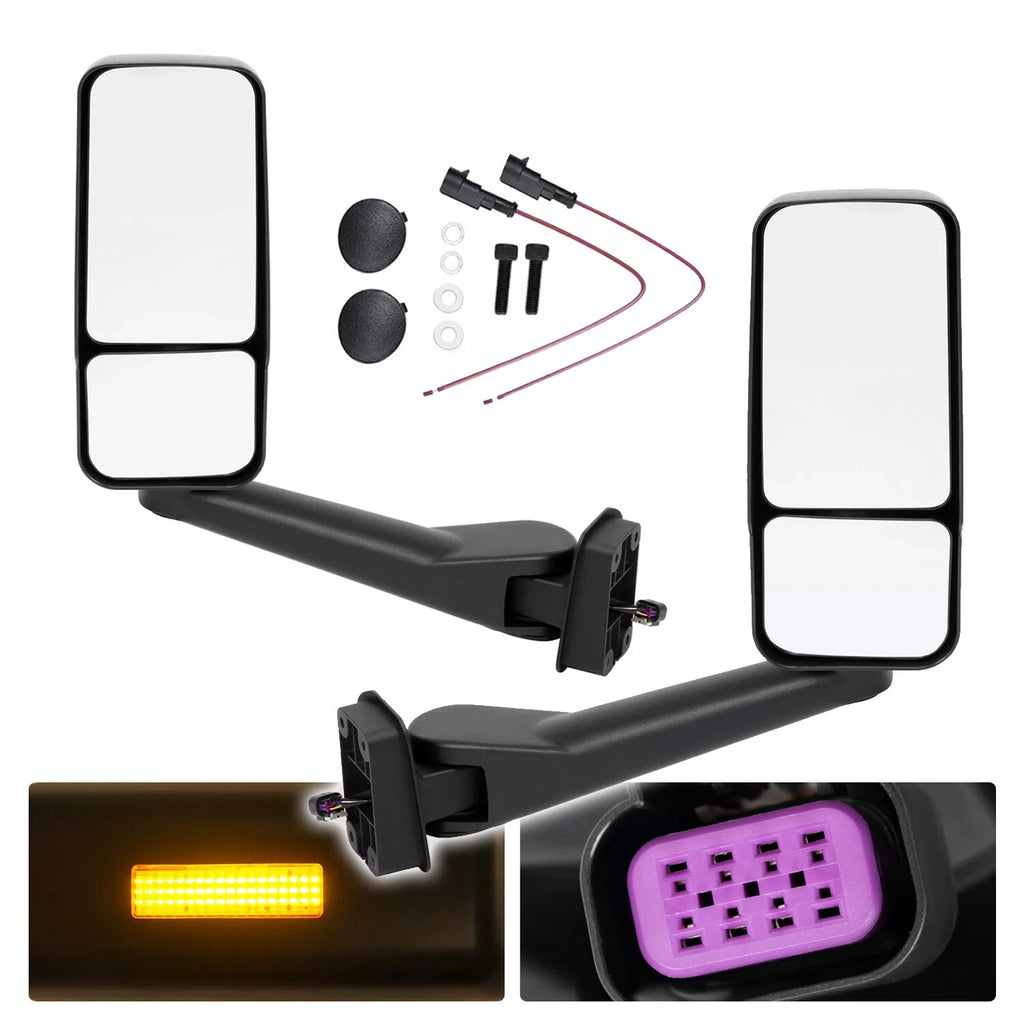 Power Mirrors for Chevy Kodiak GMC Topkick C4500 C5500 (2003–2009) Heated LED