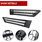 2X Hood Air Intake Vent Grille Black for Freightliner Cascadia