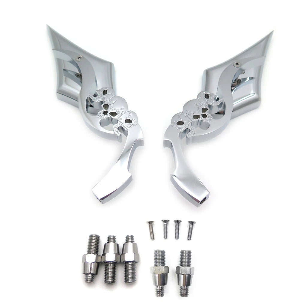 Skull Blade Mirror for Yamaha Royal Star, Road Star, V-Star, Warrior, V-Max, Virago (1996–2023)