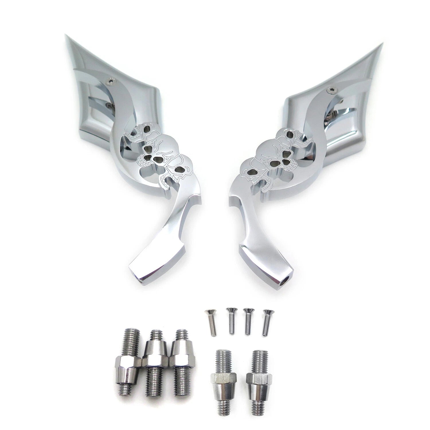 Skull Blade Mirror for Yamaha Royal Star, Road Star, V-Star, Warrior, V-Max, Virago (1996–2023)