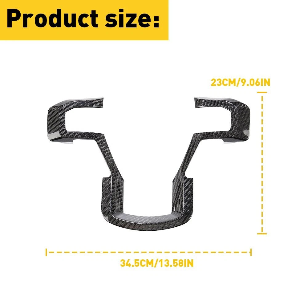 Carbon Fiber Interior Steering Wheel Trim for Ford F150 (2015–2023)