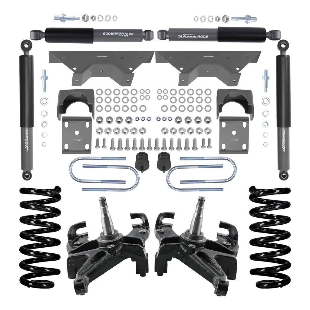 4" / 6" Lowering Drop Kit w/1" Rotors & Shocks for Chevy GMC C10 C15 (1973–1987)
