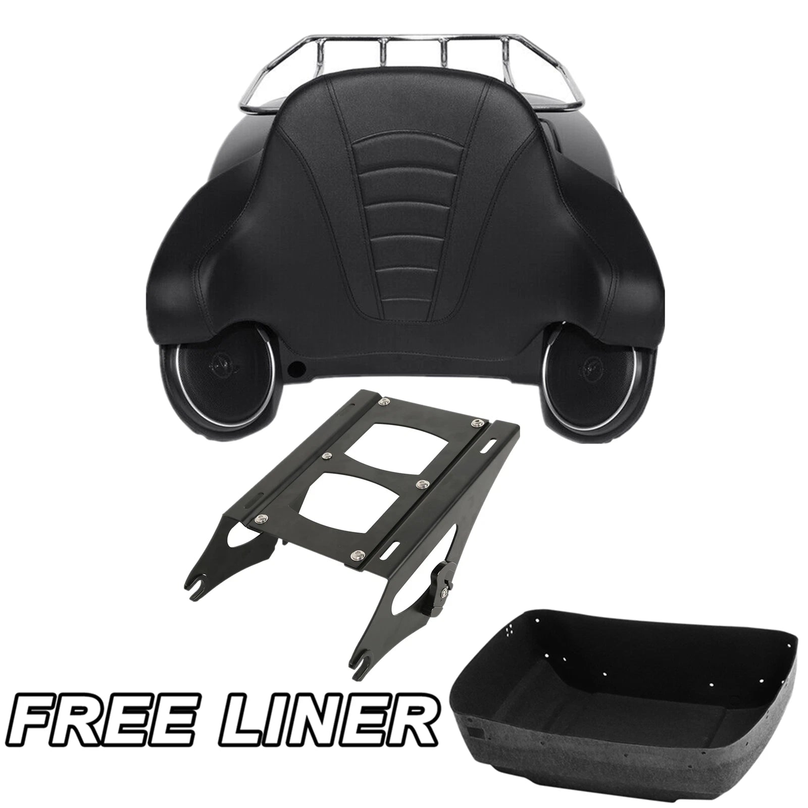 Trunk Pad Mount Rack Speaker Mount for Harley Touring Glide (2014–2025)