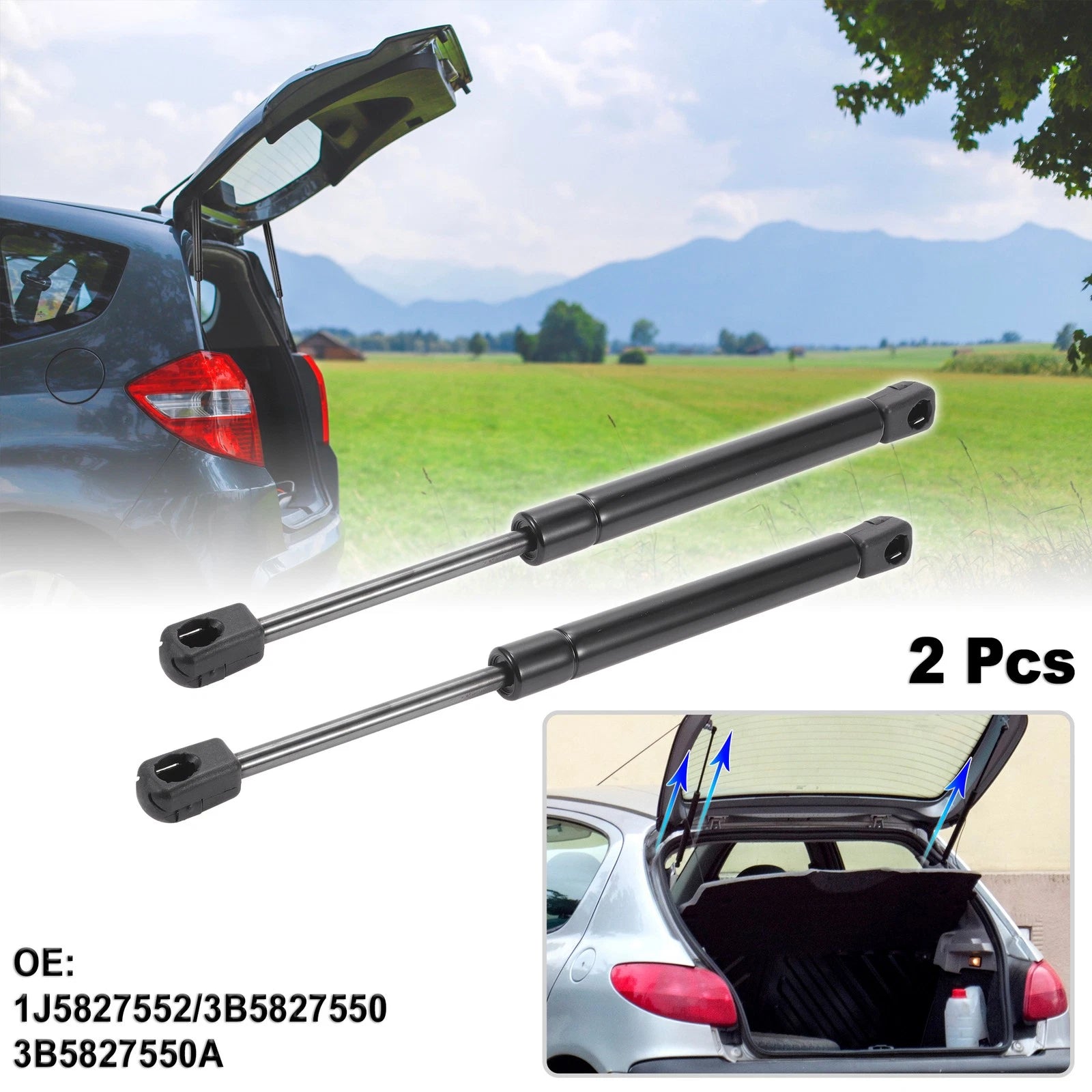2Pcs Rear Hatch Lift Support Gas Struts for Audi A4 B5 (1995–2001) No.1J5827552