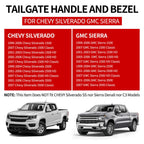 Tailgate Handle and Bezel Trim Kit for Chevy Silverado GMC Sierra (1999-2007)