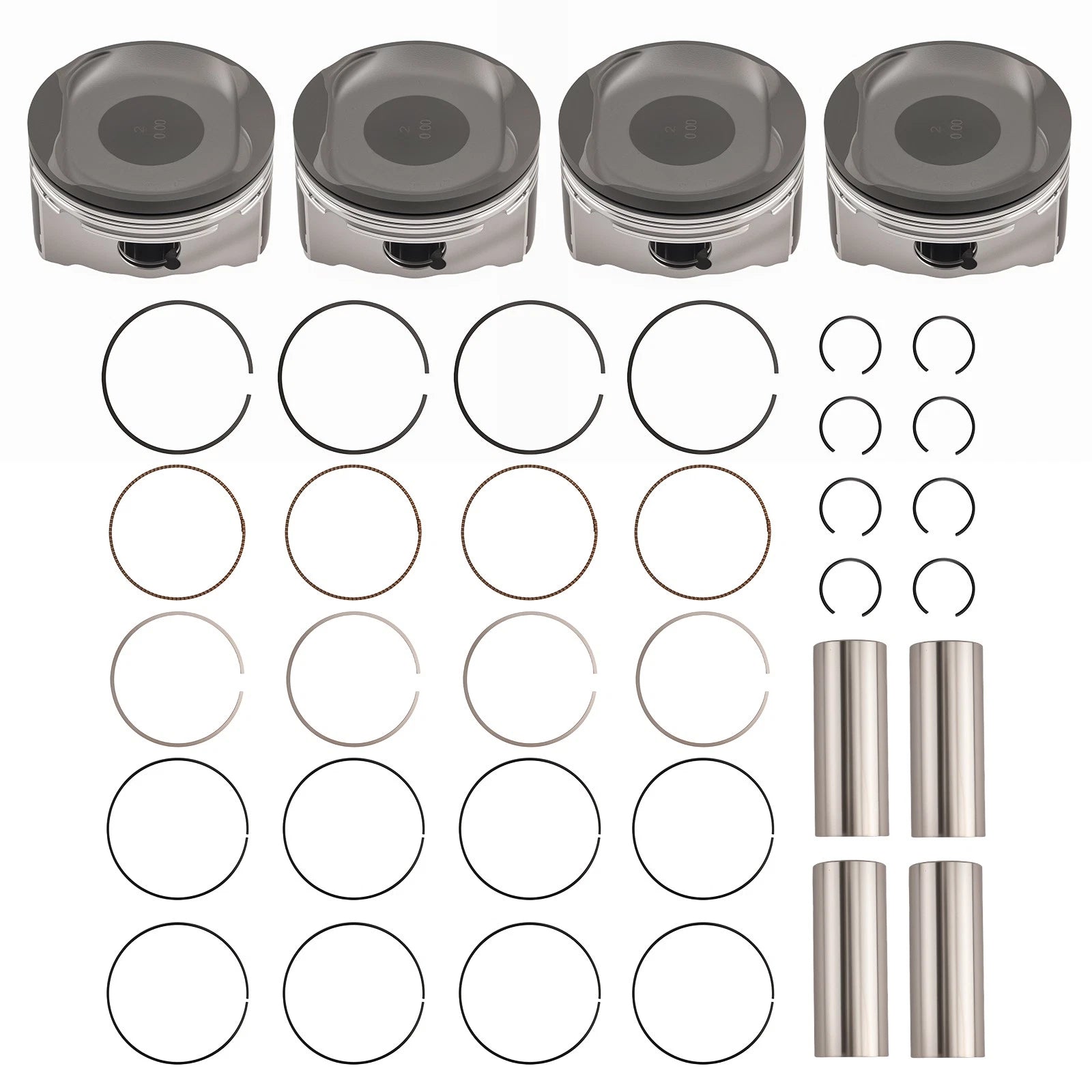 Pistons & Rings Set for Toyota Camry RAV4 Scion tC Lexus 2007–2013 (2.4L)