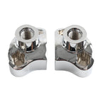 1" CNC Handlebar Risers w/Mount Screws Chrome for Harley Davidson