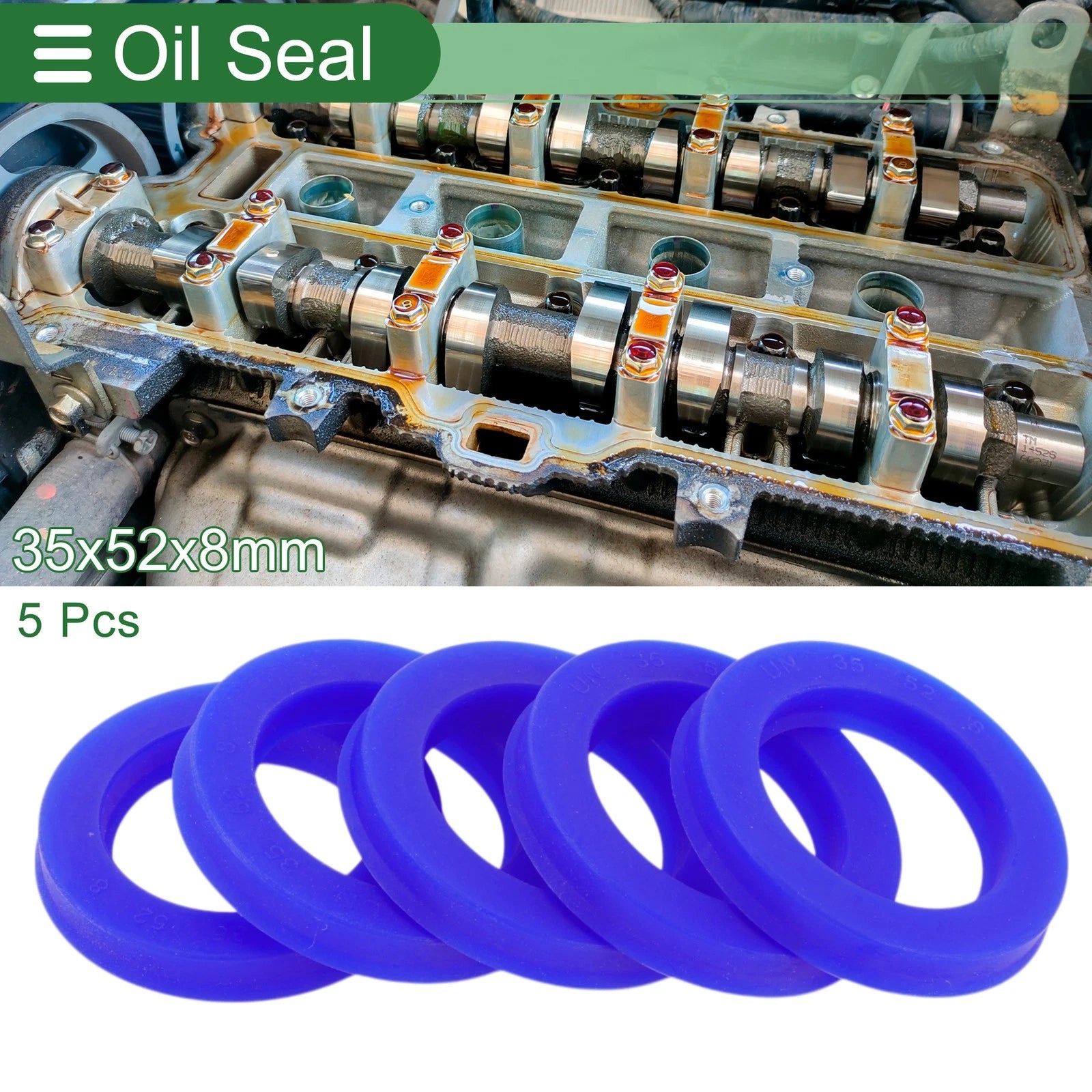 Set of 5 Oil Seal Rotary Shaft Seal 35x52x8mm for Various Models