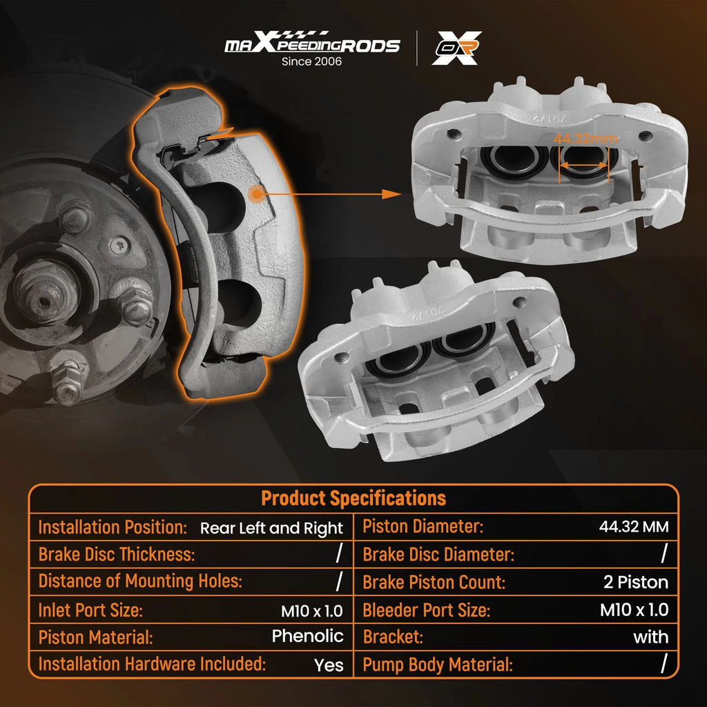 Pair Rear L&R Disc Brake Caliper for Ford Excursion F-250/350 (2000–2005)