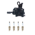 Set of 4 Ignition Coils & Bosch Platinum Spark Plugs for Kia Sportage (2005–2010)