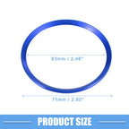 Set of 4 Wheel Hub Center Cover Rings for Honda Civic (2016–2021) Blue