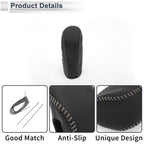 Gear Shift Knob Cover for Nissan Tiida (2004–2012) Black Grey Faux Leather