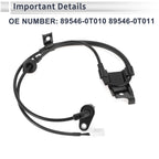 ABS Wheel Speed Sensor No. 89546-0T010 for Toyota Venza (2009–2015) Rear Left