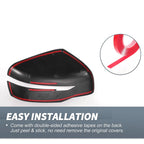 Pair Rearview Mirror Cover Overlay Matte Black for Nissan X-Trail Rogue (2014–2021) 655692415955
