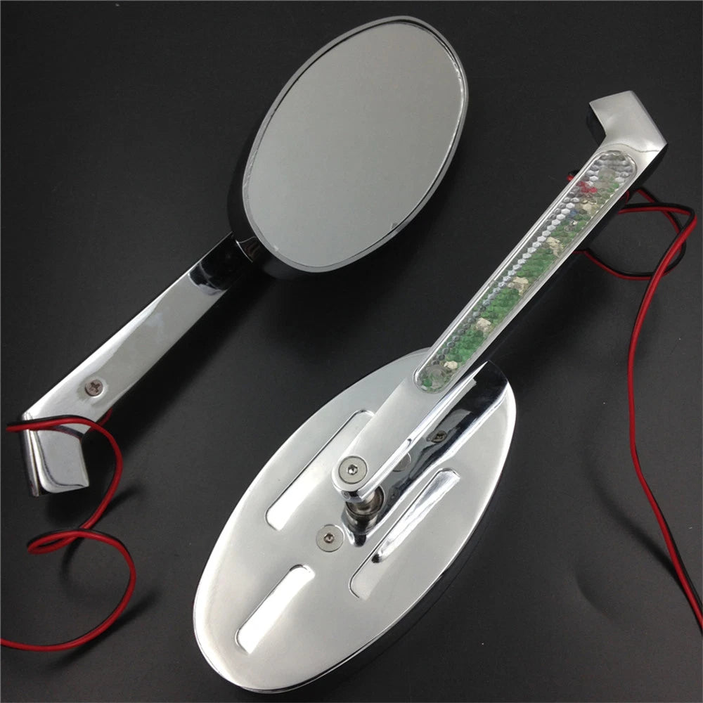 Turn Signals Running Light Mirror for Kawasaki Ninja (All Years) OVAL Shape