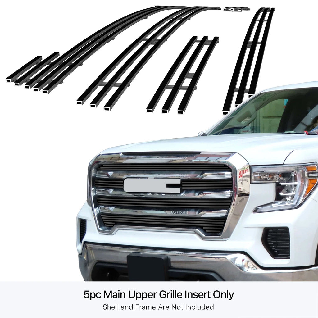 Upper Black Billet Grille for GMC Sierra 1500 SLE/Elevation (2019-2021)