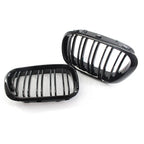 Gloss Black Dual Slat Bumper Grille Kidney Grill for BMW X5 (2000–2006)