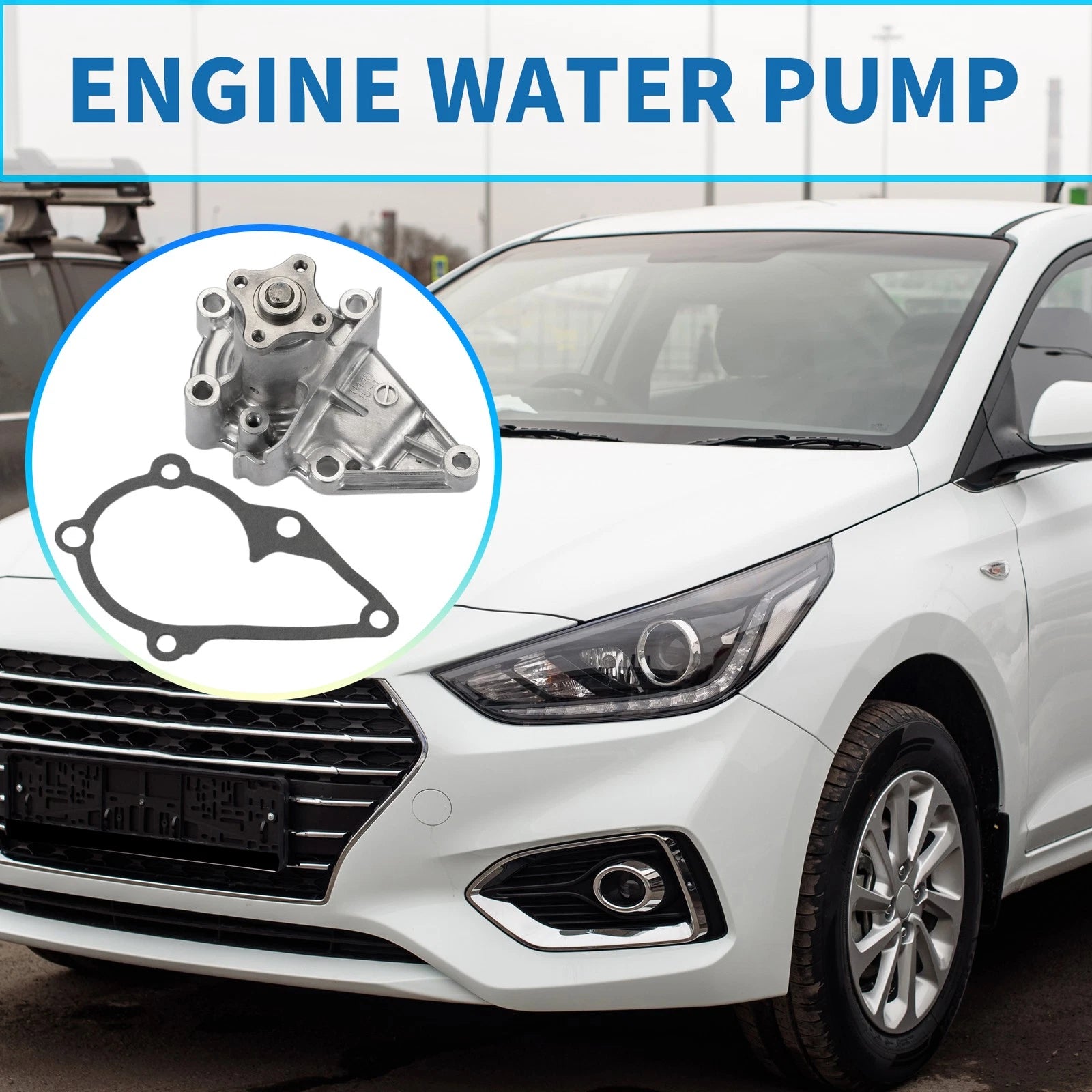 Water Pump for Hyundai Accent (1996–2011) No. 2510026902/2510026900 with Gasket