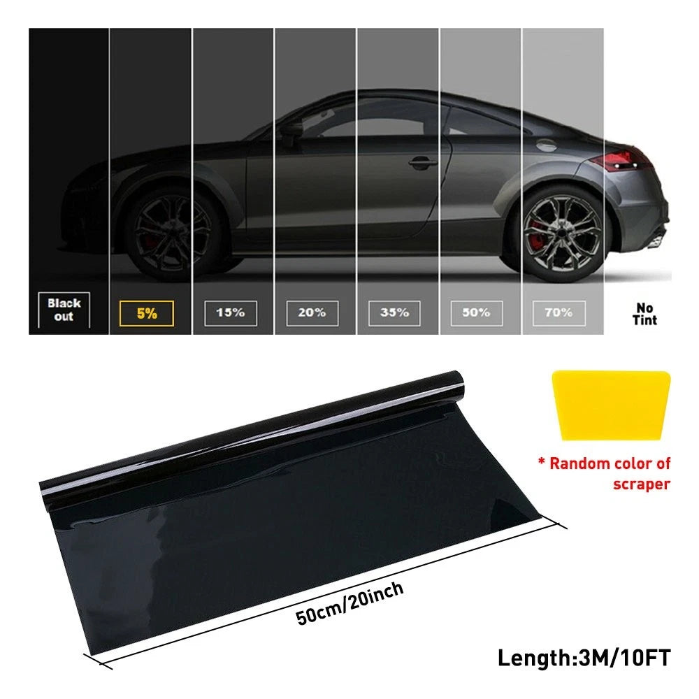 20" x 10FT Car Window Tint Film Roll - 5-50% VLT