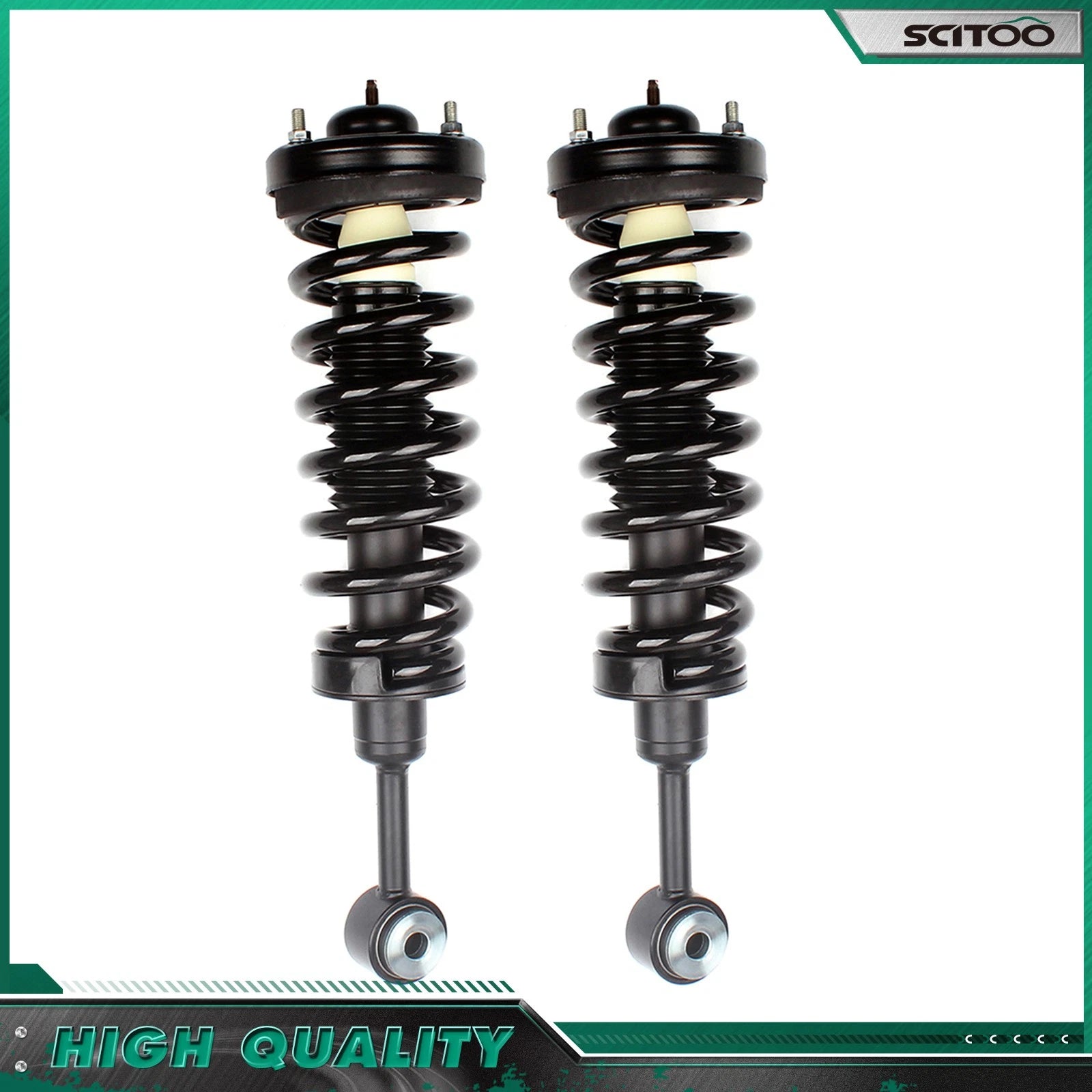 Set of 2 Quick Complete Front Struts & Coil Springs for Ford F-150 (2004–2008)