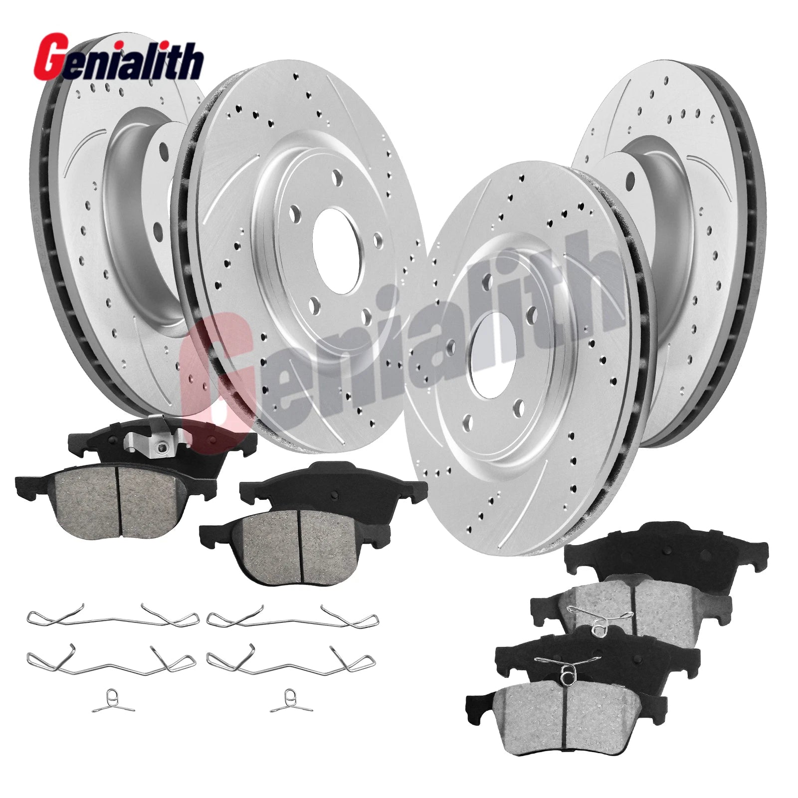 Front & Rear Brake Rotors & Pads for Mazda 3 (2004–2013) 2.3L 2.5L