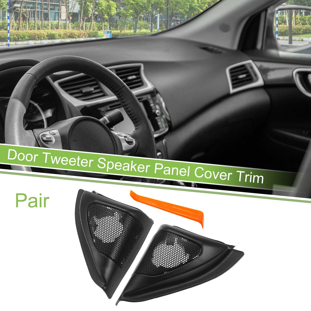 Pair A Pillar Door Tweeter Speaker Cover Trim for Toyota Corolla (2003–2008) Black