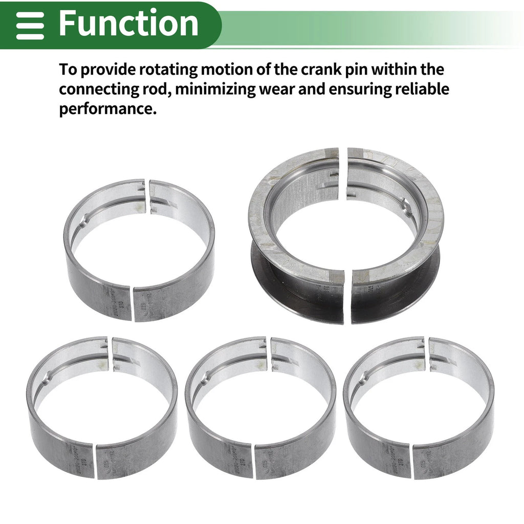 Main Bearing Set No. 2102026040 for Hyundai Accent (1995–2011) 10 Pcs