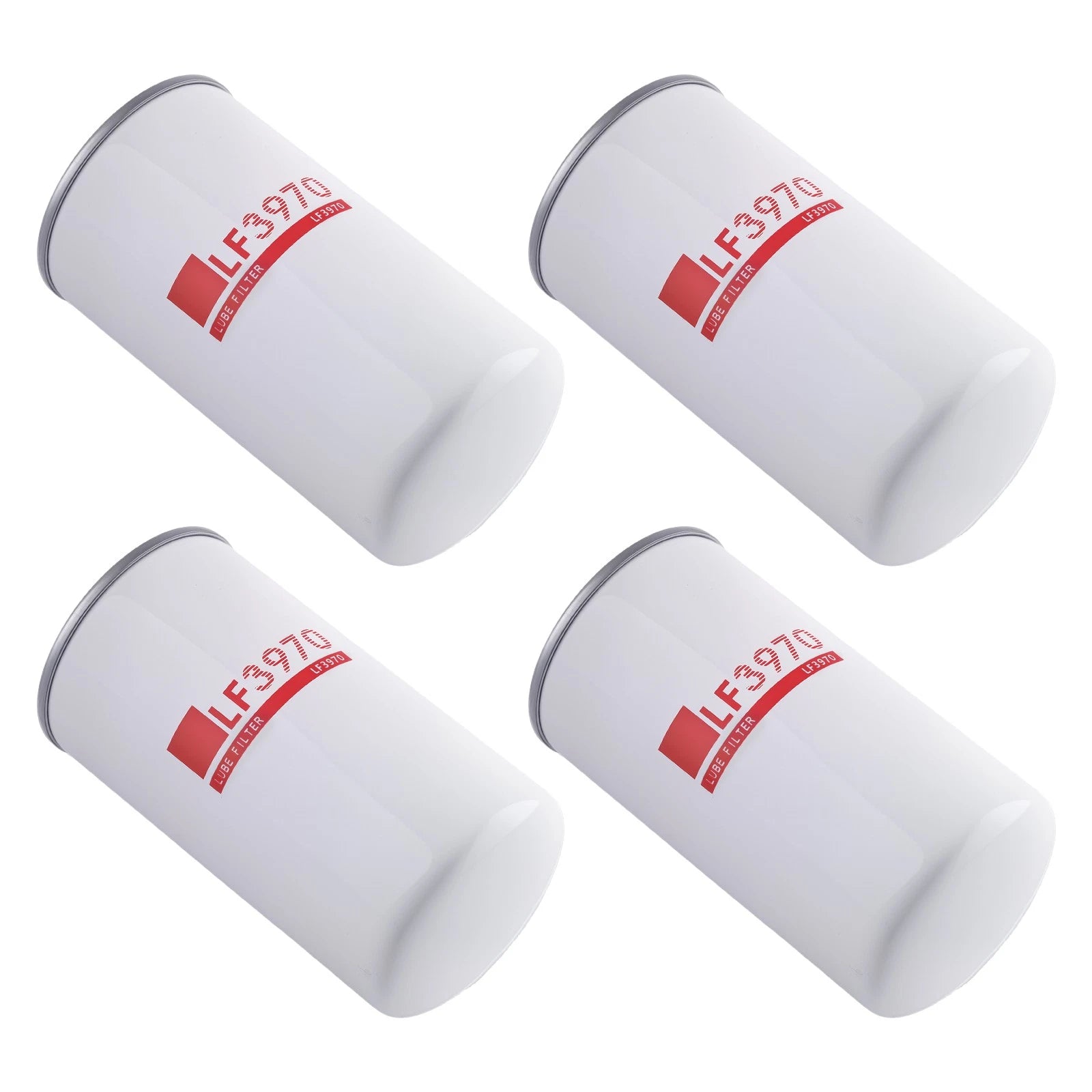 Set of 4 Oil Filters for Ford F-750 (LF3970, P550428, P551019, 3937736, 3937144)