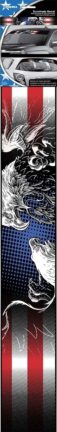 American Eagle Flag Sunscreen Decal for Universal Fit (049504)