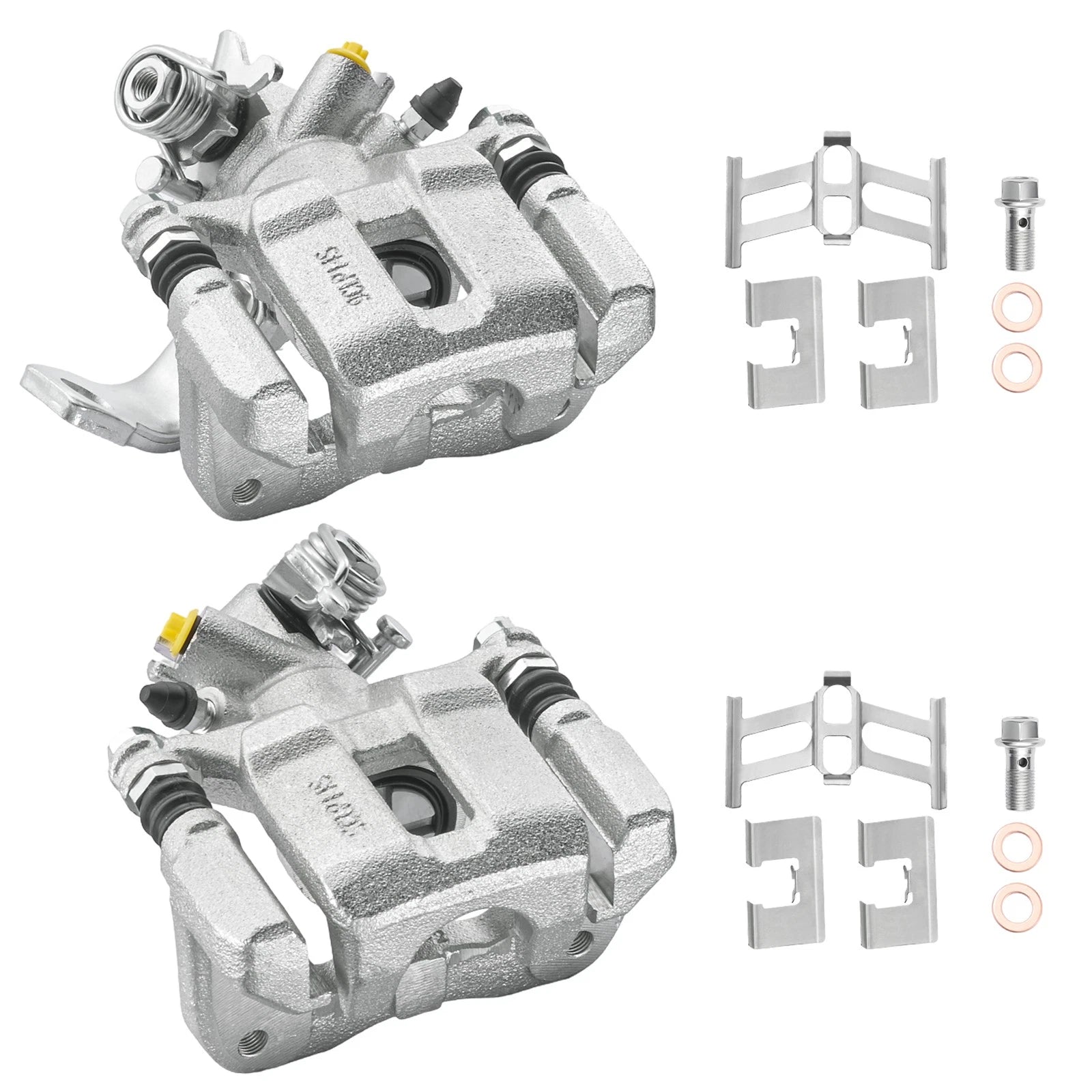 2X Rear Brake Calipers with Bracket for Honda Civic (2006–2015) 1.3L 1.8L 2.0L 2.4L