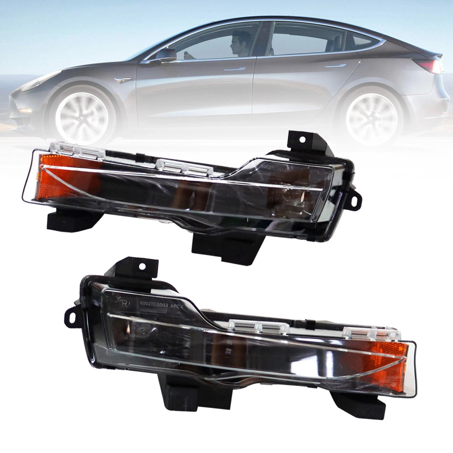 Set of 2 LED DRL Fog Lights Assembly for Tesla Model 3 Y (2017–2023)