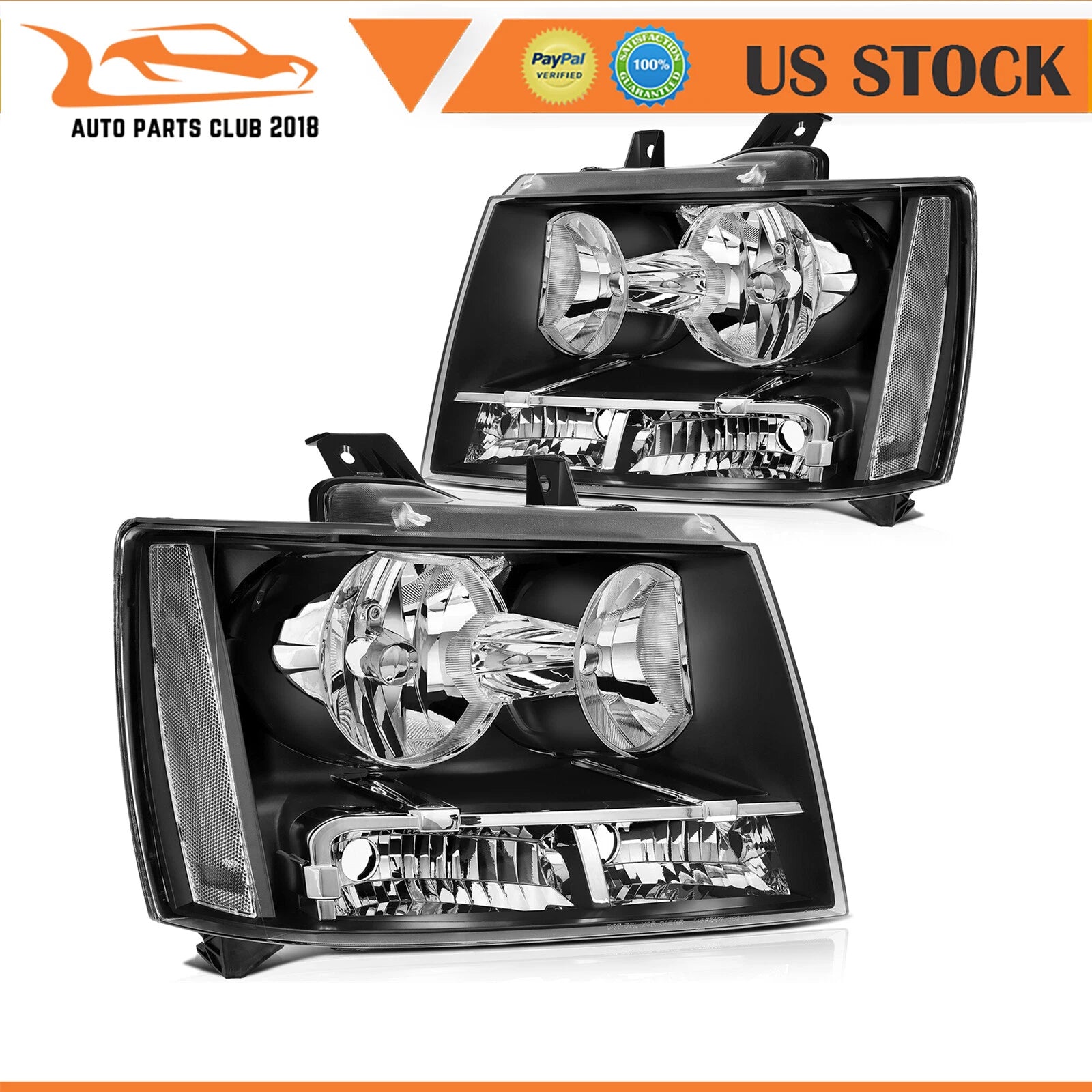 Headlight Assembly for Chevy Suburban 1500 (2007–2014) Left + Right