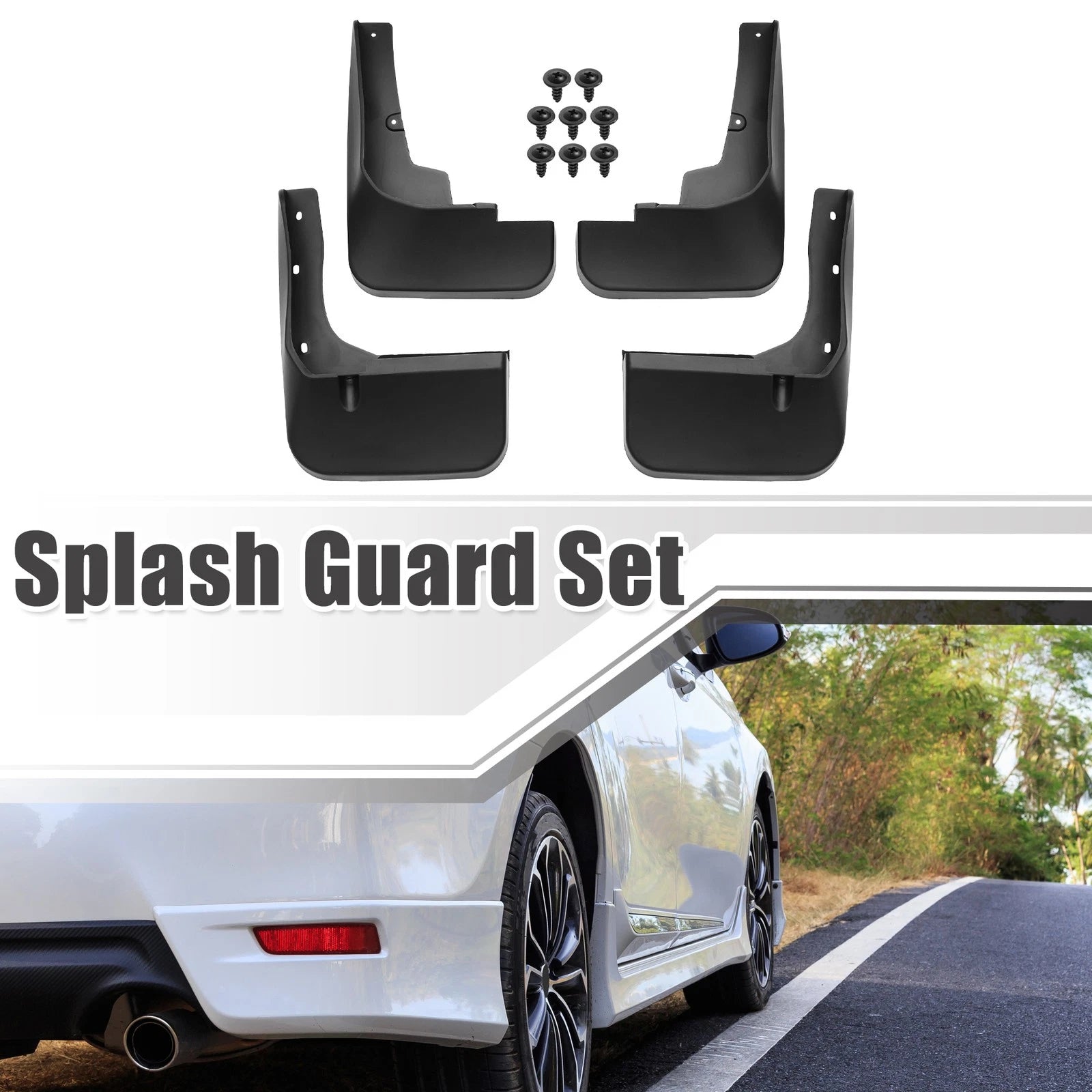Set of 2 Front and Rear Mud Flaps Splash Guards for Toyota Highlander 