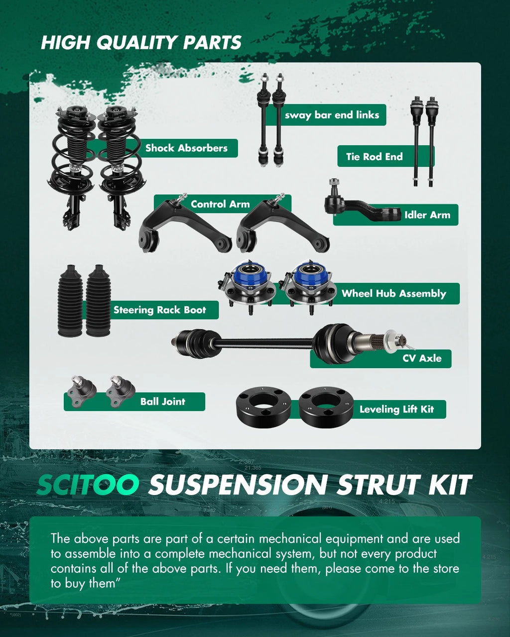 Front Shocks Struts Sway Bars Tie Rods for Ford Mustang (2005–2010)