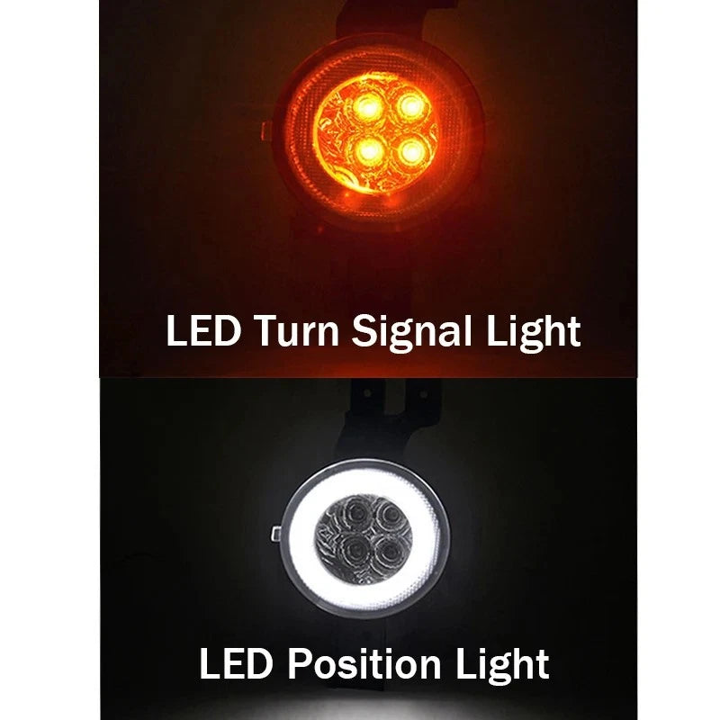 Full LED Halo Turn Signal Lights Assembly for MINI Cooper R50 R52 R53 (2002–2008)