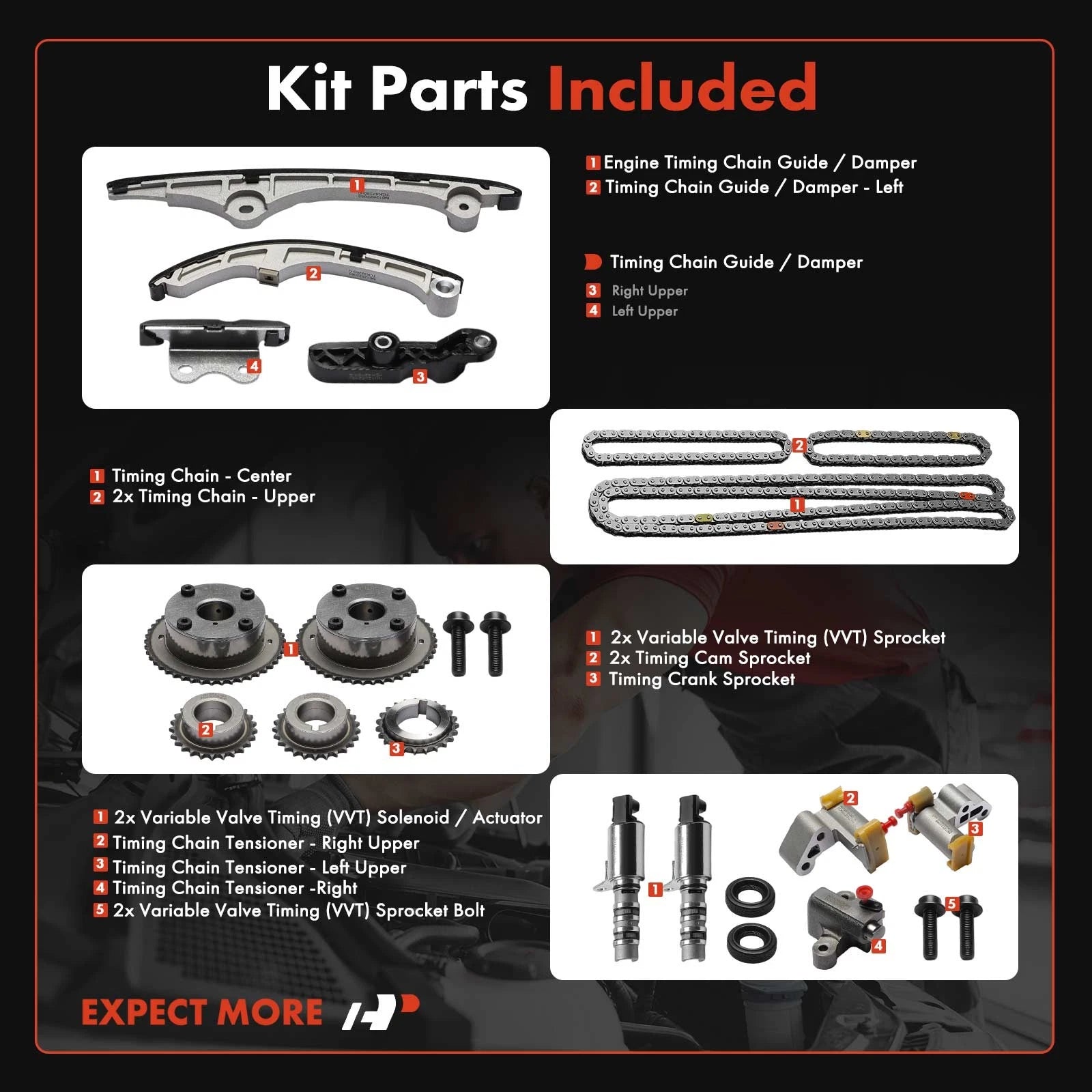 Timing Chain Kit for Ford Fusion, Edge, Taurus, Flex, Lincoln MKX (2010)